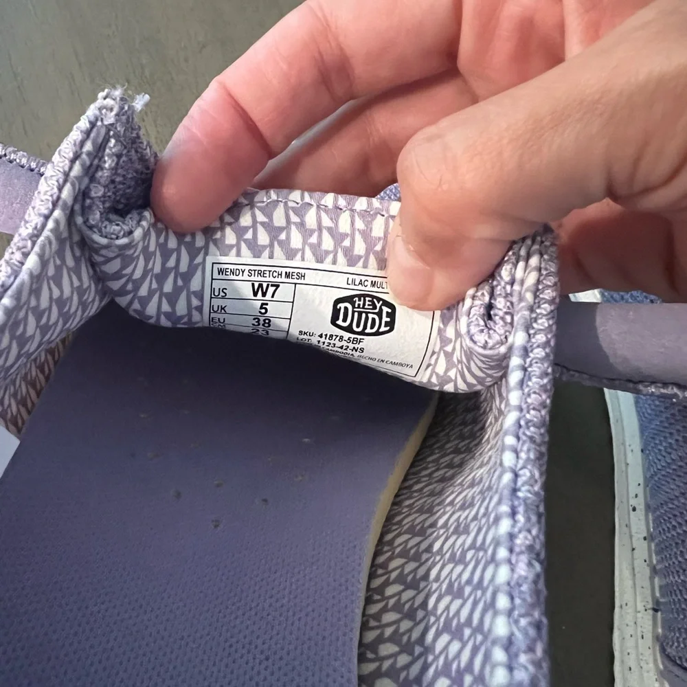 Hey Dude Purple Lavender Casual Shoes - Picture 4 of 4